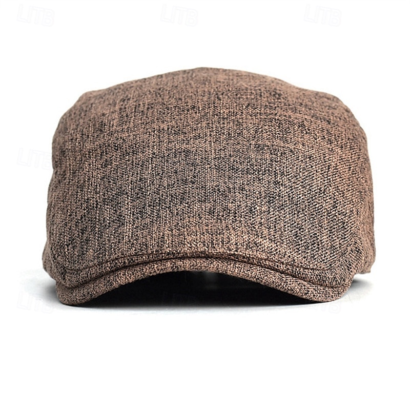 Herren Schiebermütze Baskenmütze Ascot-Hut Ballonmütze Braun Beige Leinen Modisch Brautkleider schlicht Strasse Täglich Glatt Einstellbar Sonnenschutz Atmungsaktiv 2025 - $13.99 –P5