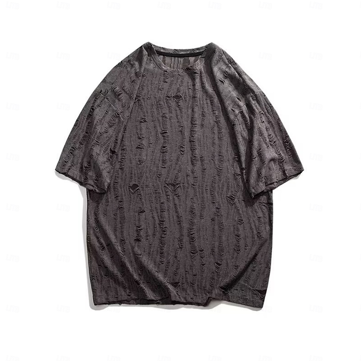 Herren Hemd T Shirt Kurzarmshirt Strick-T-Shirt Kurzarm Kragen Rundhals Frühling & Sommer Einfach Mode Vintage-Stil Lässig Urlaub Lässig Ferien Schwarz Beige Kaffee Top T-Shirt für Herren 2025 - $28.99 –P8