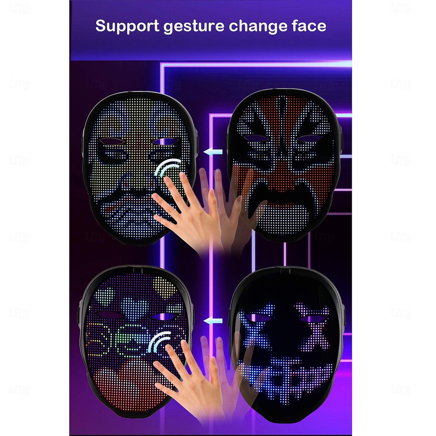 Esprit Crâne Masque de carnaval Masque LED Adulte Unisexe Déguisement effrayant Utilisation Soirée Halloween Carnaval mardi Gras Costume de carnaval facile de 2025 ? $153.99 –P8