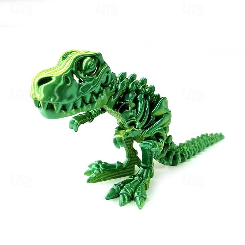 Dragon imprimat 3d cu oase articulate - figurina de dinozaur mobila, cadou perfect sau decor de birou pentru adulti 2025 - $17.49 –P7