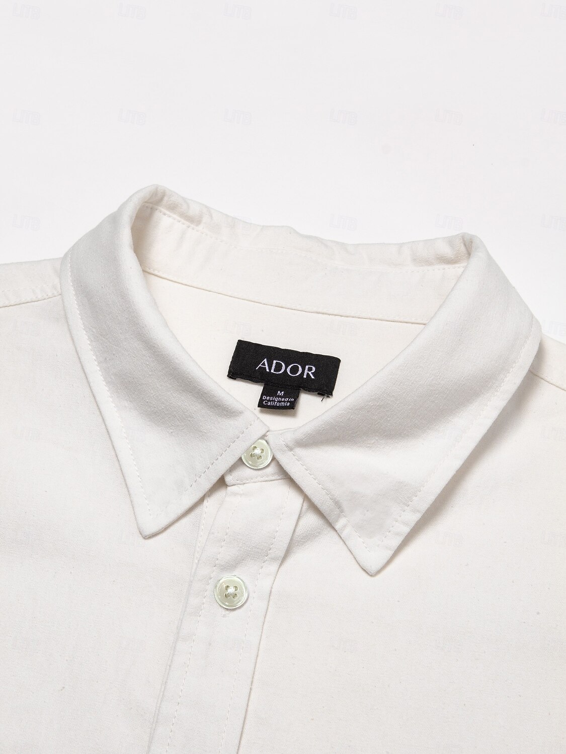 Homens Branco Manga Longa Gola Dobrada Verão Primavera & Outono Roupa de 2025 por $13.99 –P4