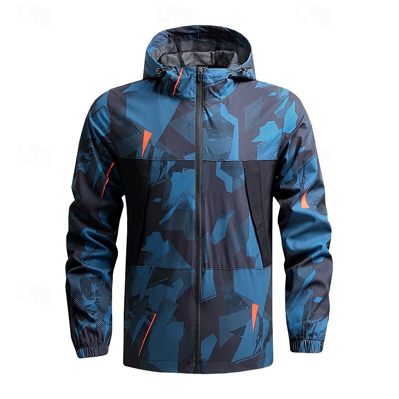 Homens Jaqueta Softshell Jaqueta de Trilha Ao ar livre Côr Camuflagem Proteção Solar A Prova de Vento Secagem Rápida Jaqueta Moletom Zip Completo Viajar Preto Azul Cinzento de 2025 por $42.99 –P1