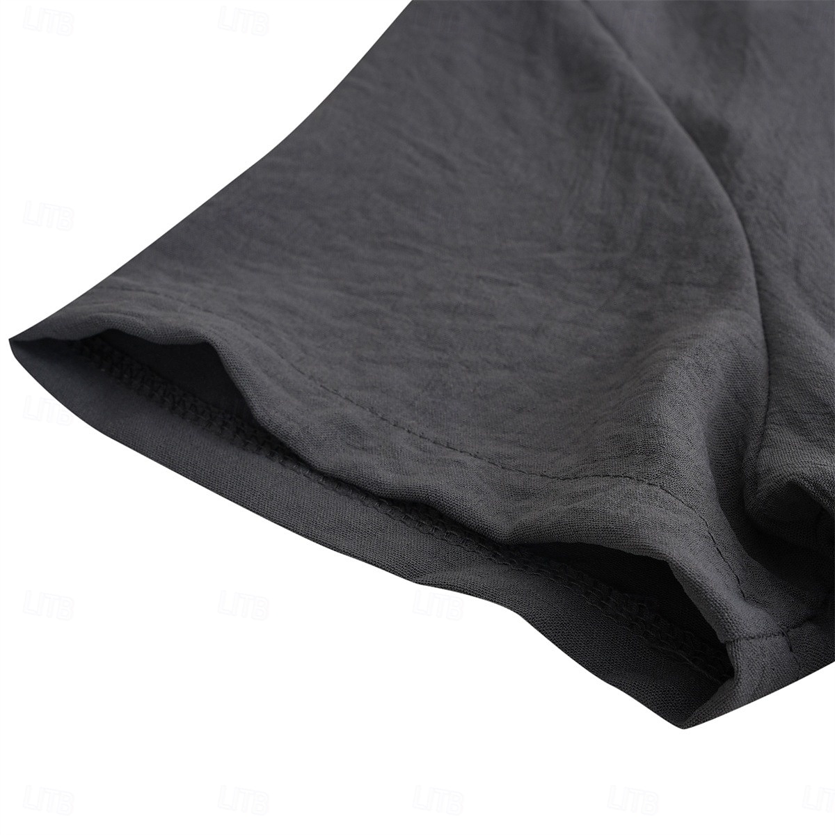 رجالي قميص هينلي تي الأعلى كم قصير سهل موضة مصمم أساسي V-neck V رقبة عطلة شارع مناسب للخارج الصيف أزرق فاتح أسود أبيض تي شيرت هنلي 2025 - $15.49 –P5