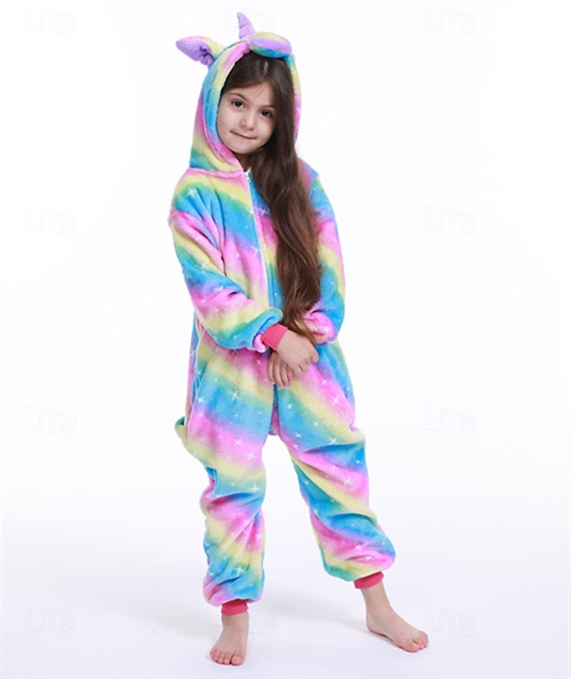 Pijamale Kigurumi Costum fantezie Costumul Onesie Animal Inorog Desen animat Cald Farmec Costum amuzant Pentru copii Unisex Fete Halloween Carnaval Petrecere Performanță homewear Îmbrăcați-vă 2026 - $27.99 –P2