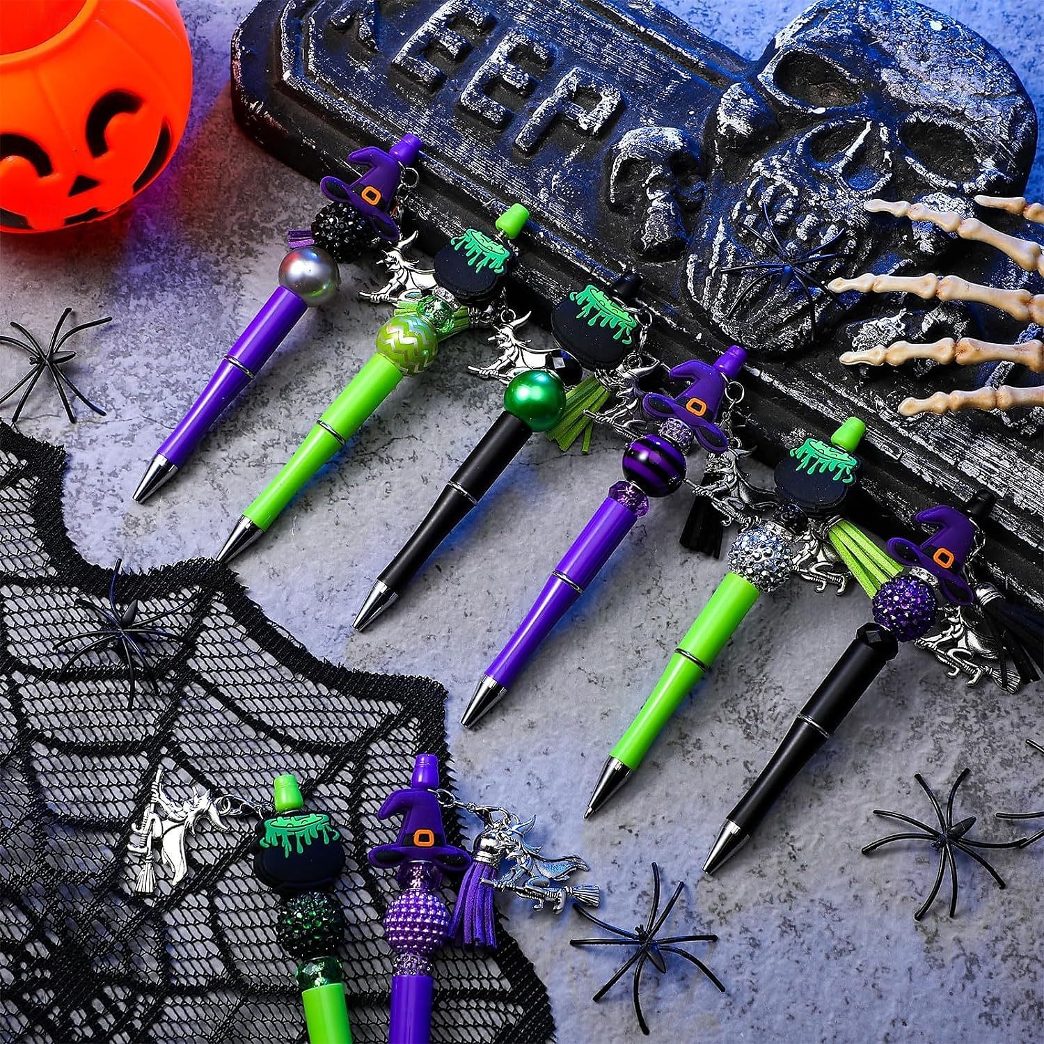 conjunto de caneta esferográfica com contas para presente de formatura de professor aluno, festa de halloween com fechos de lagosta de 2025 por $36.99 –P1