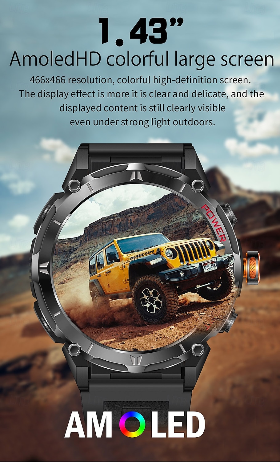 iMosi Y8 Slimme horloge 1.43 inch(es) Smart horloge Bluetooth Stappenteller Gespreksherinnering Activiteitentracker Compatibel met: Android iOS Heren GPS Lange stand-by Handsfree bellen IP 67 52 mm 2025 - $76.19 –P3