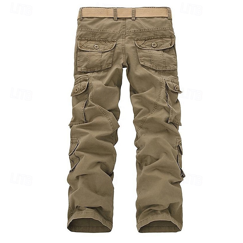 Herr Militärbyxor Taktiska byxor Långbyxor Knappar Flera fickor Slät Bärbar Utomhus Dagligen Camping och vandring Mode Klassisk Svart Armégrön 2025 - $38.99 –P6