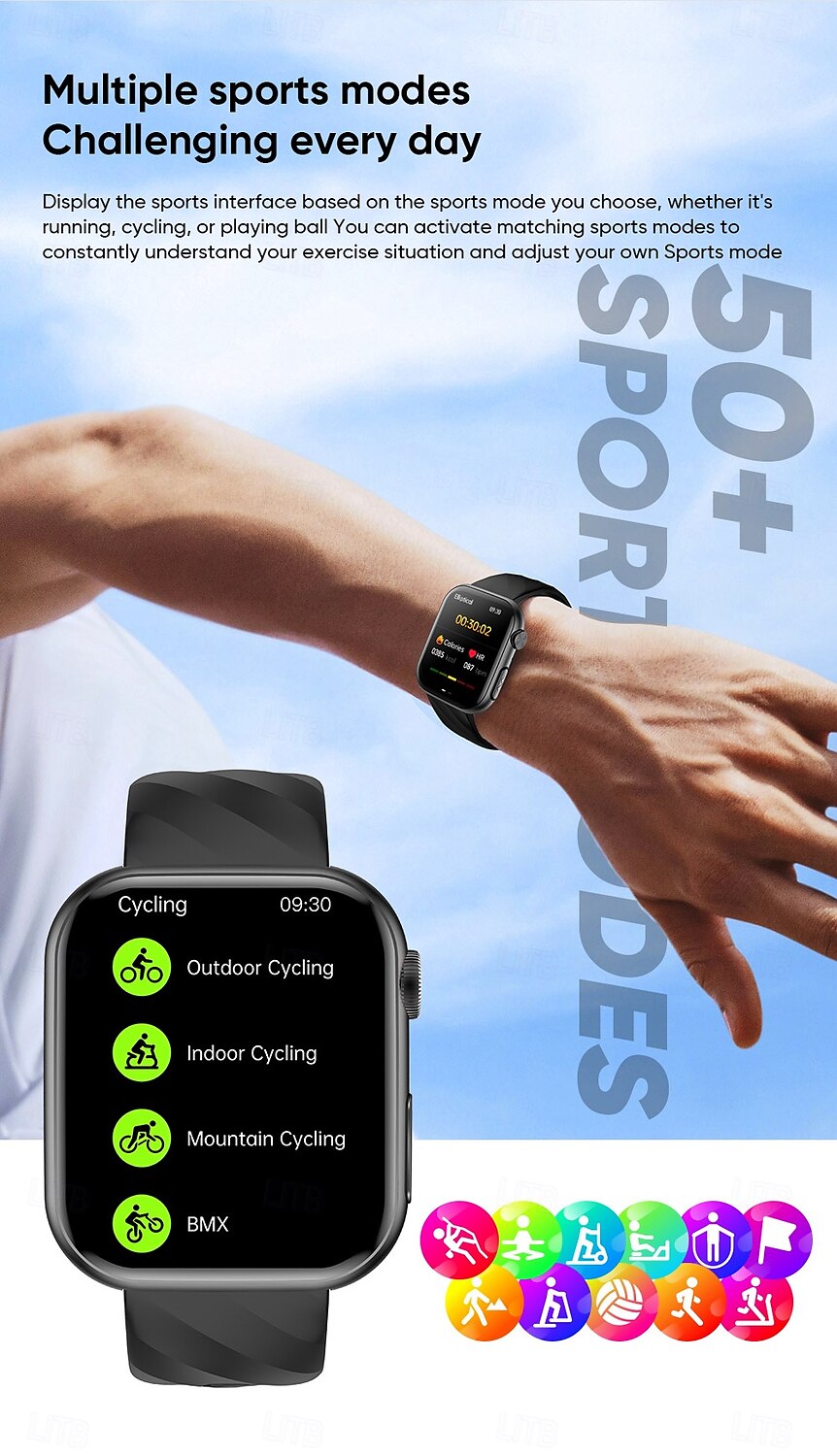 696 MT500 Умные часы 1.97 дюймовый Умный браслет Bluetooth ЭКГ + PPG Контроль температуры Педометр Совместим с Android iOS Мужчины Хендс-фри звонки Напоминание о сообщении Контроль камеры IP 67 2025 - $68.99 –P13