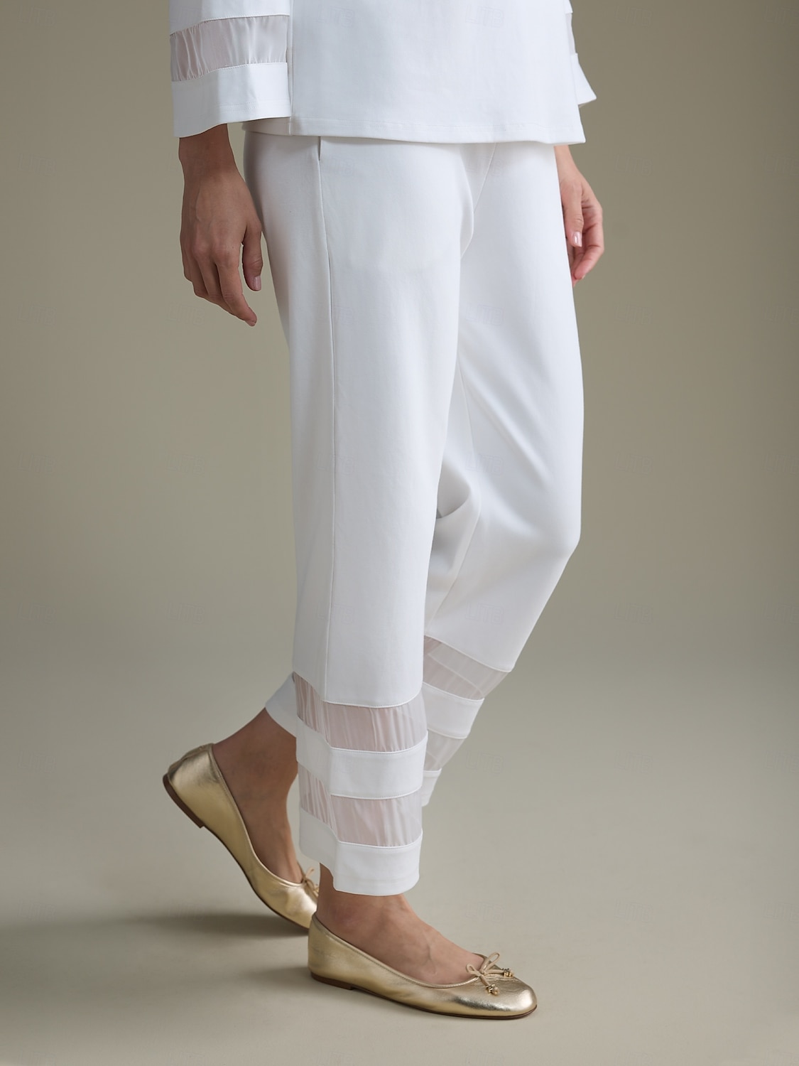 Femmes Pantalons Longueur cheville Chiffon Modal avec poches Décontracté Quotidien Traditionnel / Classique Tenue quotidienne Week-end Noir Blanche bleu marine Printemps & Été S M L de 2025 ? $64.99 –P9
