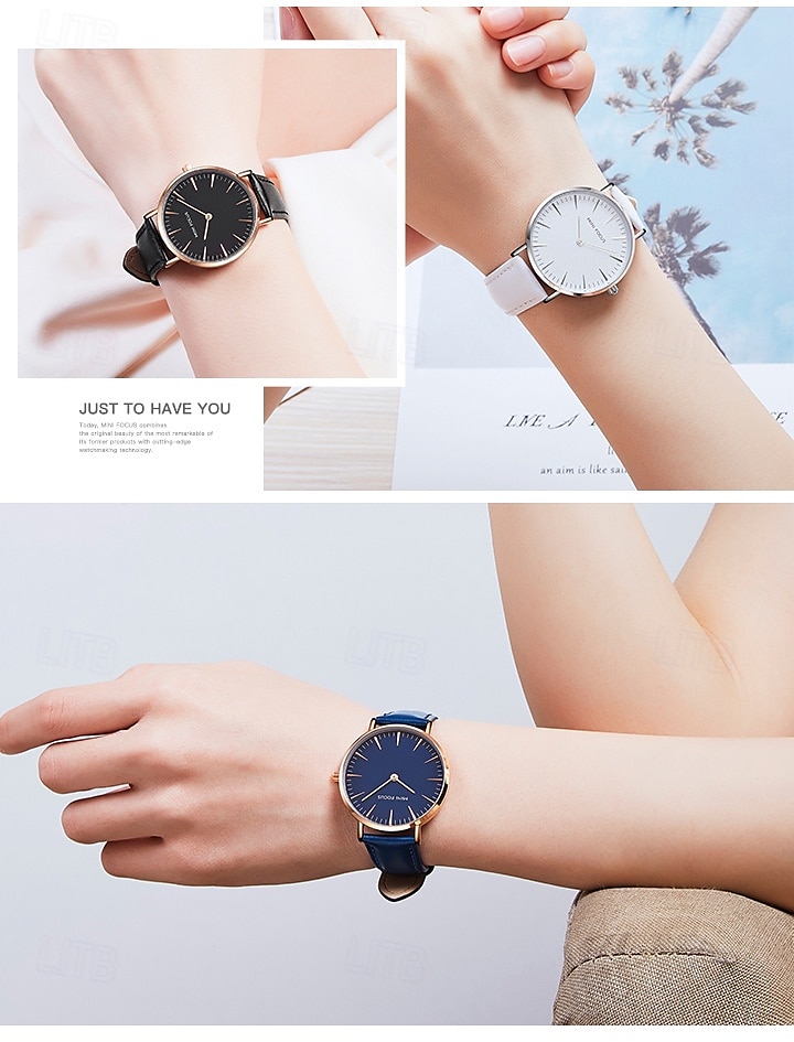 MINI FOCUS Women Quartz Watch Wrist Watch Creative Large Dial Waterproof Business Waterproof Leather Watch 2025 - $32.99 –P10