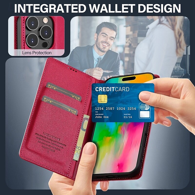 Phone Case For iPhone 16 Pro Max Plus iPhone 15 Pro Max Plus iPhone 14 13 12 11 Pro Max Plus Mini SE Back Cover Wallet Case with Stand Holder Card Slot Shockproof Retro TPU PU Leather 2025 - $18.99 –P12