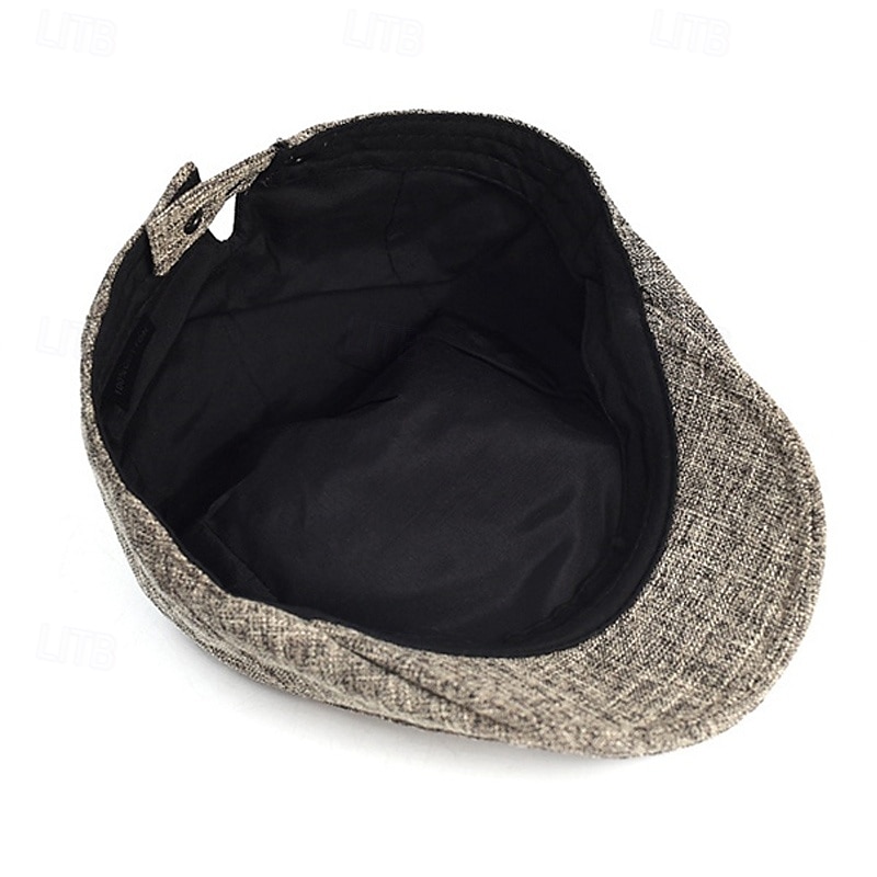 Herren Schiebermütze Baskenmütze Ascot-Hut Ballonmütze Braun Beige Leinen Modisch Brautkleider schlicht Strasse Täglich Glatt Einstellbar Sonnenschutz Atmungsaktiv 2025 - $13.99 –P7