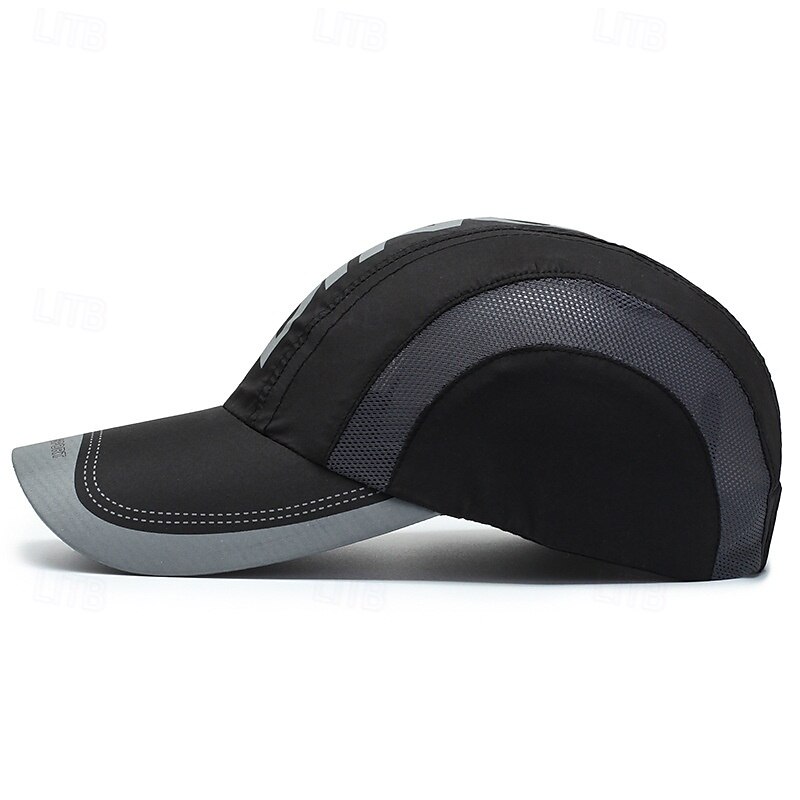 Herren Damen Unisex Baseballmütze Sonnenhut Visier Außen Sonnenschutz Atmungsaktiv Patchwork Buchstabe & Nummer Polyester Schwarz Weiß Königsblau für Angeln Strand Camping / Wandern / Höhlenforschung 2025 - $6.49 -P3