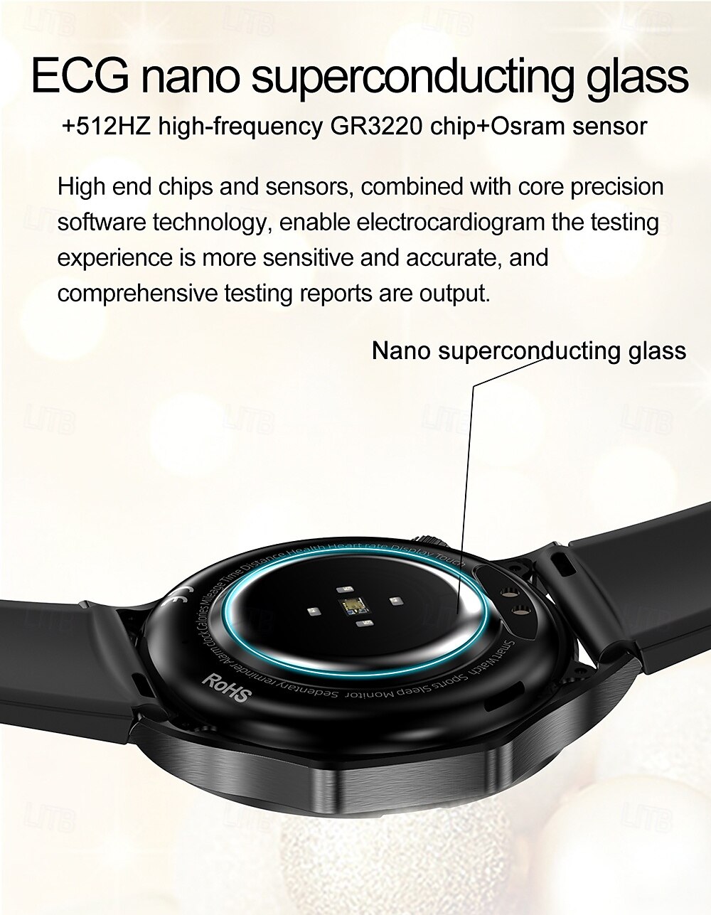 2025年 iMosi ET381 スマートウォッチ 1.43 インチ スマート·ウォッチ ブルートゥース ECG + PPG 温度監視 歩数計 と互換性があります Android iOS 女性 男性 ハンドフリーコール 防水 メディアコントロール IP 67 46mmの時計ケース  コレクション – $79.79 –P3