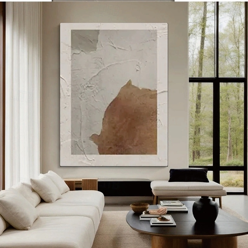 große Größe handgemaltes Ölgemälde handgemachtes beige braunes Gemälde braunes Wabi Sabi Kunstwerk strukturiertes Ölgemälde beige Ölgemälde braun abstraktes Ölgemälde Leinwandkunst moderne Dekorkunst 2025 - $125.99 –P7