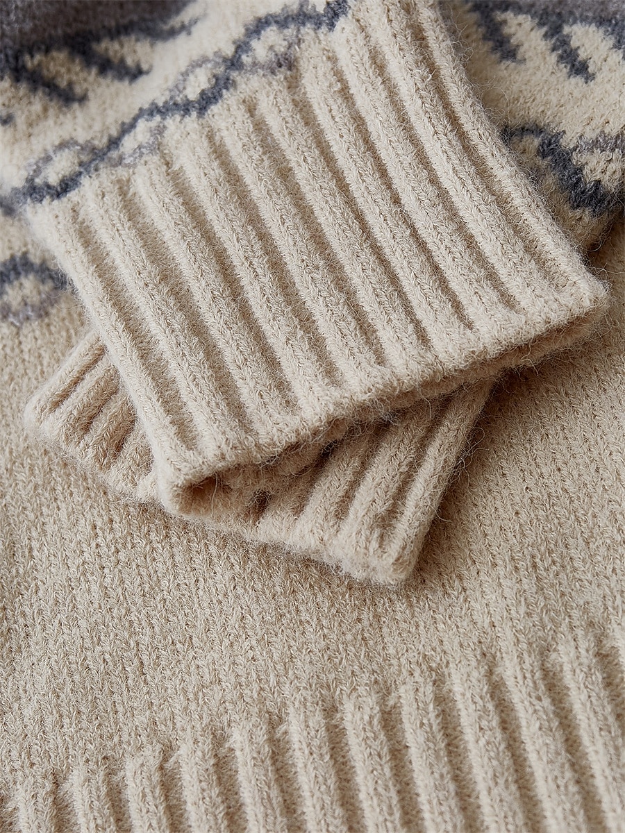Femme Pull Chandail Pull Pull décontracté Rétro Vintage Décontractées Flexible Géométrique A côtes Col V Tricoté manche longue Hauts réguliers Tricoter Extérieur du quotidien Fin de semaine Kaki de 2025 ? $52.99 –P5