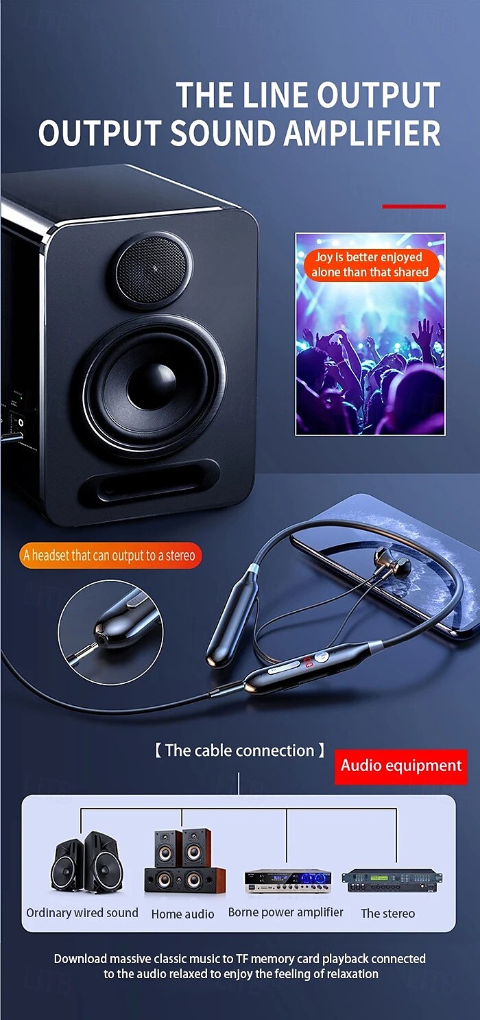 100 Hour Music Wireless Bluetooth Earphone 9D Strong Bass in Ear Sport Headset Neckband With Output MIC 2025 - $21.99 –P5