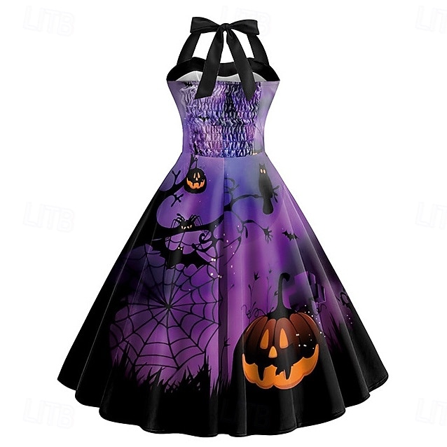 Tök Halloween Ruhák Swing ruha Szexi jelmez Felnőttek Női Farsang Álarcos mulatság Buli / Este Hétköznapi Egyszerű Halloween jelmezek Kiöltözik 2025 - $35.99 –P6