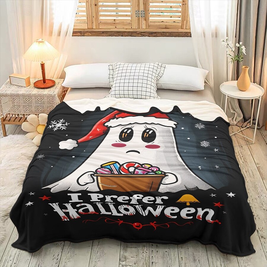 2025年 陽気なサンタ帽子の模様のハロウィーン用スローブランケット  コレクション – $35.99 –P9