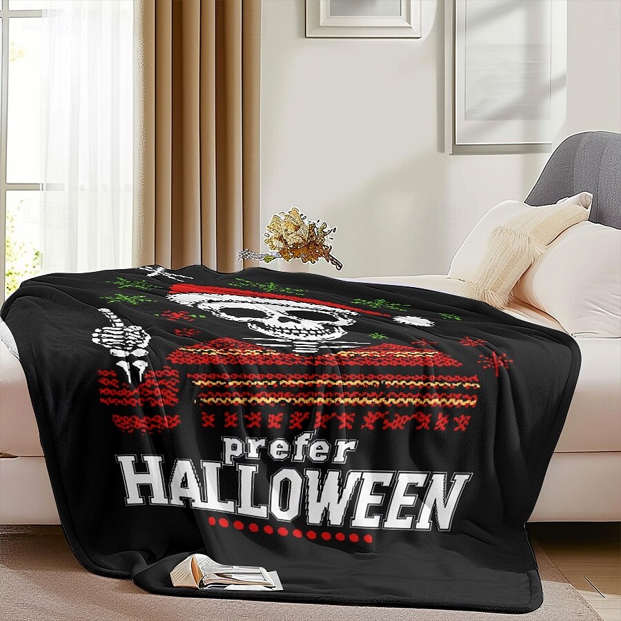 2025年 陽気なサンタ帽子の模様のハロウィーン用スローブランケット  コレクション – $35.99 –P2