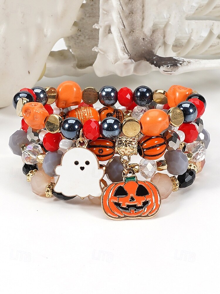 Mujer Juego de Joyas Cadenas y esclavas Brazalete de Cuentas Estilo 2 Estilo 3 Estilo 4 Legierung Helloween 2025 - $11.99 –P5