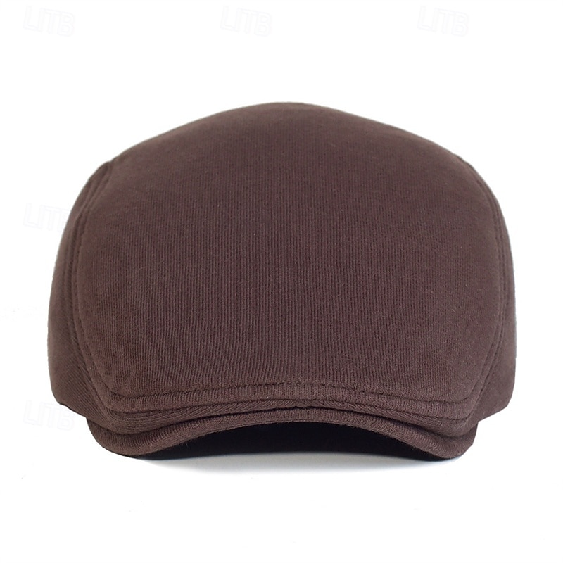 Per uomo Cappello basco Cappello Ascot Cappello da strillone Nero Blu marino Cotone Di tendenza Informale Strada Giornaliero Liscio Regolabile Crema solare Traspirante del 2025 a $12.99 –P6