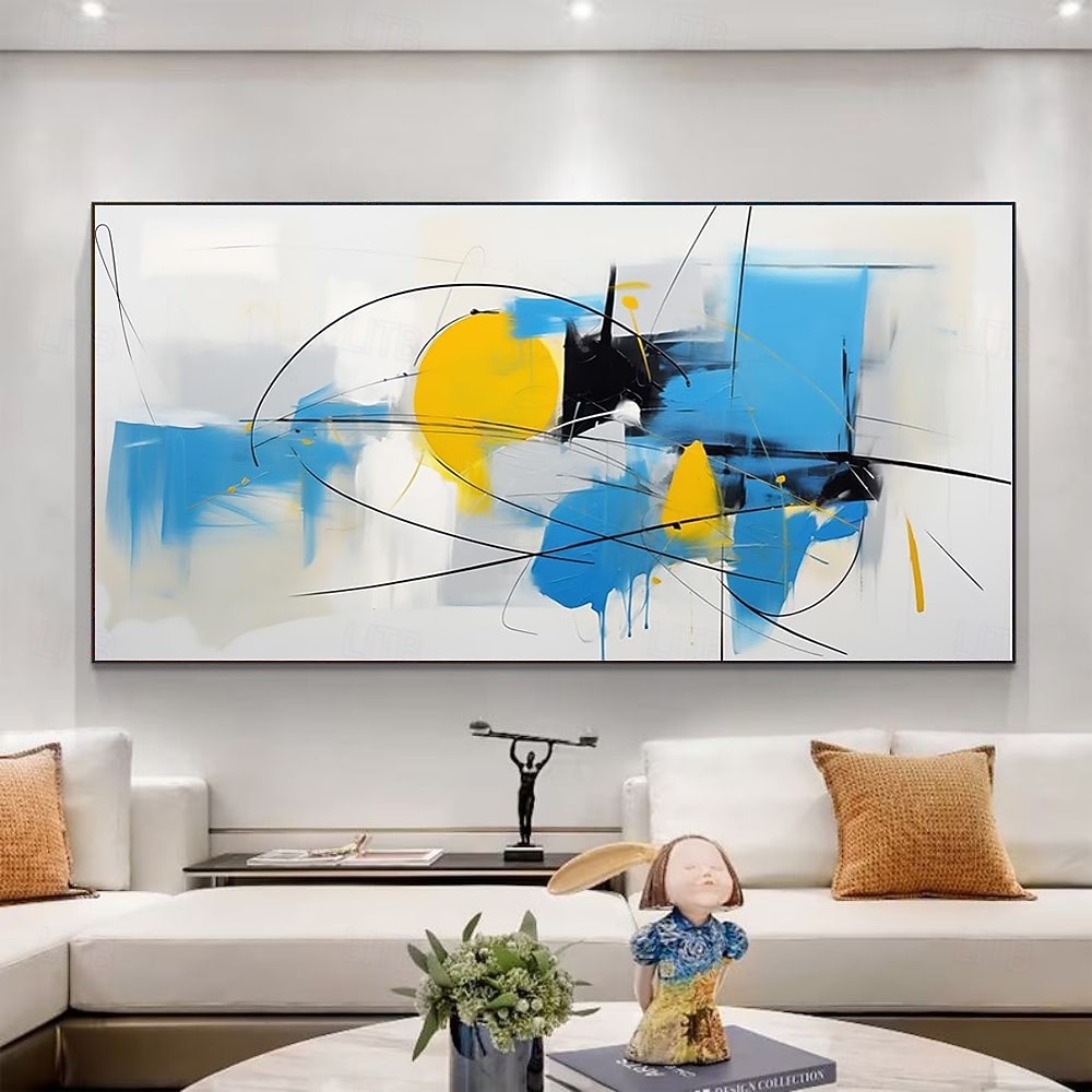 Peinture à l'huile faite à la main, toile murale, décoration moderne abstraite pour salon, décoration de maison, roulée, sans cadre, peinture non étirée de 2026 ? $69.99 –P6