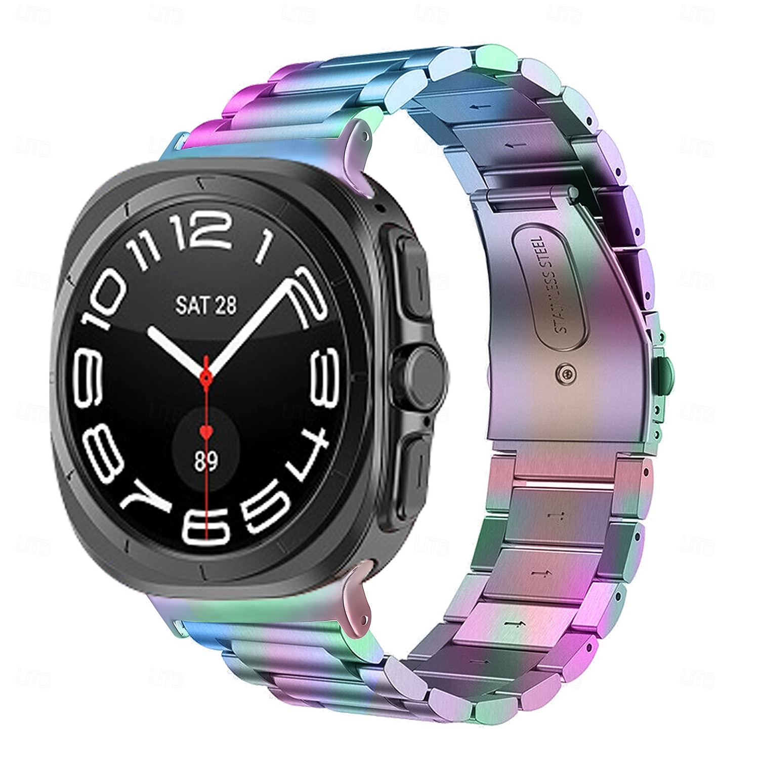 Watch Band for Samsung Galaxy Watch Ultra 47mm Stainless Steel Replacement Strap Men Vintage Business Band Wristband 2025 - $20.99 –P6