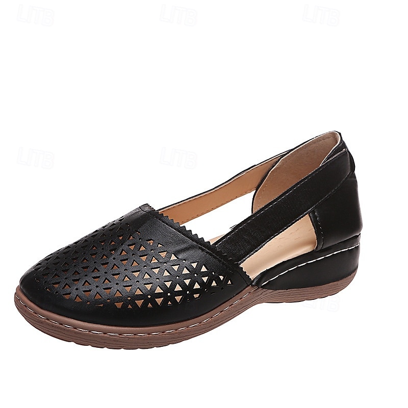 naisten valkoiset leikatut slip-on flats - mukavat vapaa-ajan kengät päivittäiseen käyttöön 2025 - $24.99 –P1