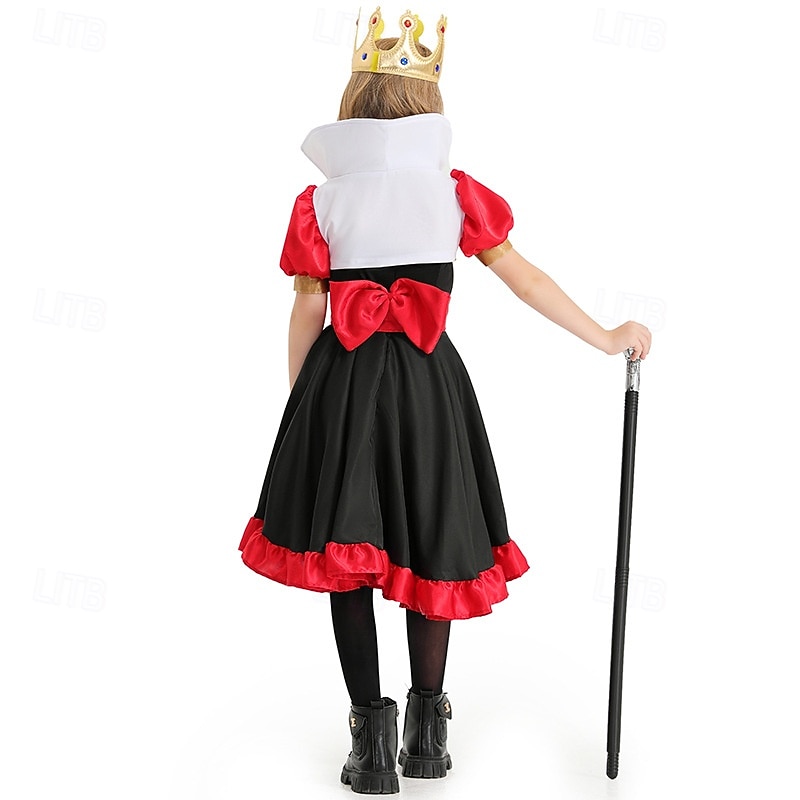 Alice in Wonderland Pohádka srdcová královna Červená královna Jed Halloween skupinové rodinné kostýmy Dětské Dospělé Dámské Dívčí Sexy kostým Výkon Večírek předvečer Všech svatých Karneval Plesov 2025 - $45.99 –P6