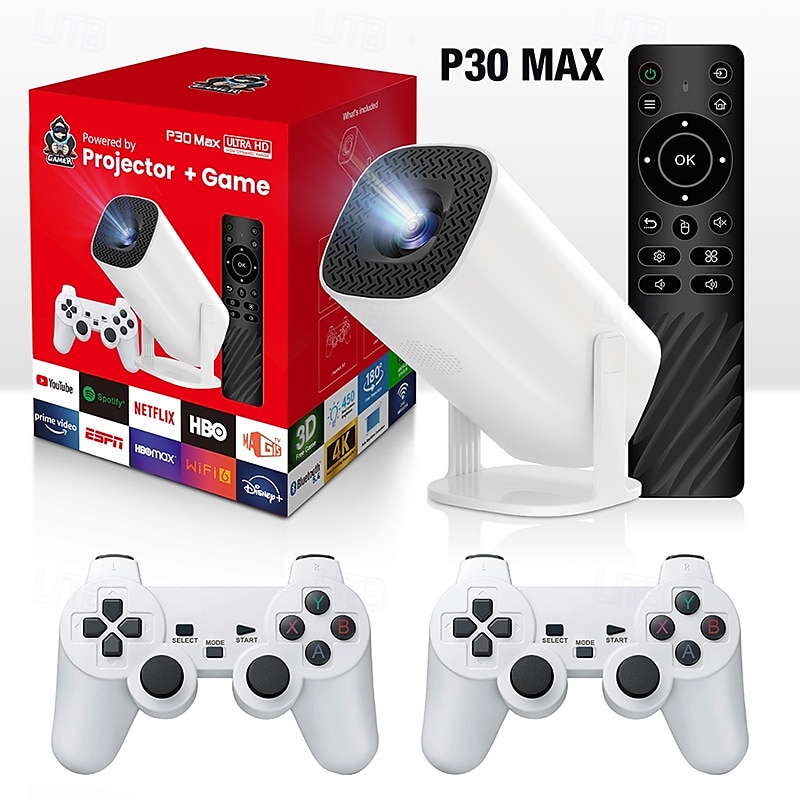 Fabrieksverkoop P30MAX LCD Projector Mini handheld zakformaat draagbaar Videoprojector voor thuisbioscoop 1080P (1920x1080) 150 lm Android Compatibel met: HDMI USB 2025 - $207.99 –P12