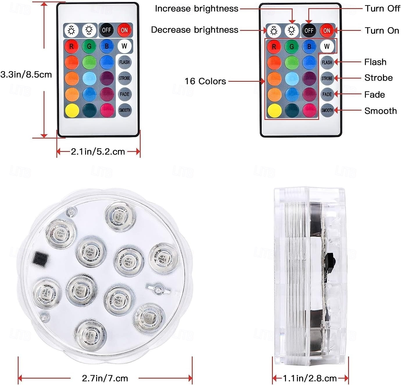 4pcs LED Pumpkin Light with the Remote Control Waterproof for Halloween Decoration Color Changing Waterproof LED Lights for Holiday Party Decor Glass Vase Swimming Pool Underwater Lamp Halloween Jack-O-Lantern Lights 2026 - $37.99 –P8