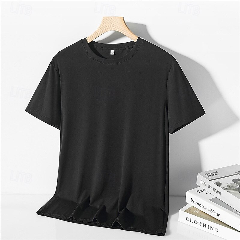 Men's Running T-Shirt Short Sleeve Tee Tshirt Casual Athleisure Breathable Quick Dry Soft Gym Workout Running Walking Sportswear Activewear Solid Colored Dark Grey Black White 2025 - $7.99 –P3