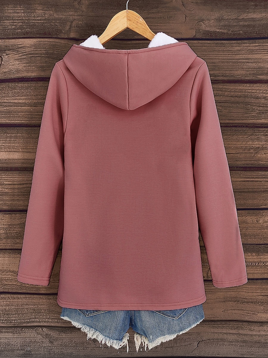 dámská mikina mikina fleece dopis street denní nošení potisk ležérní comfrt mikina s dlouhým rukávem mikroelastický podzim zima podzim &amp; zimní comfrt prodyšná měkká tkanina 2025 - $10.99 –P2