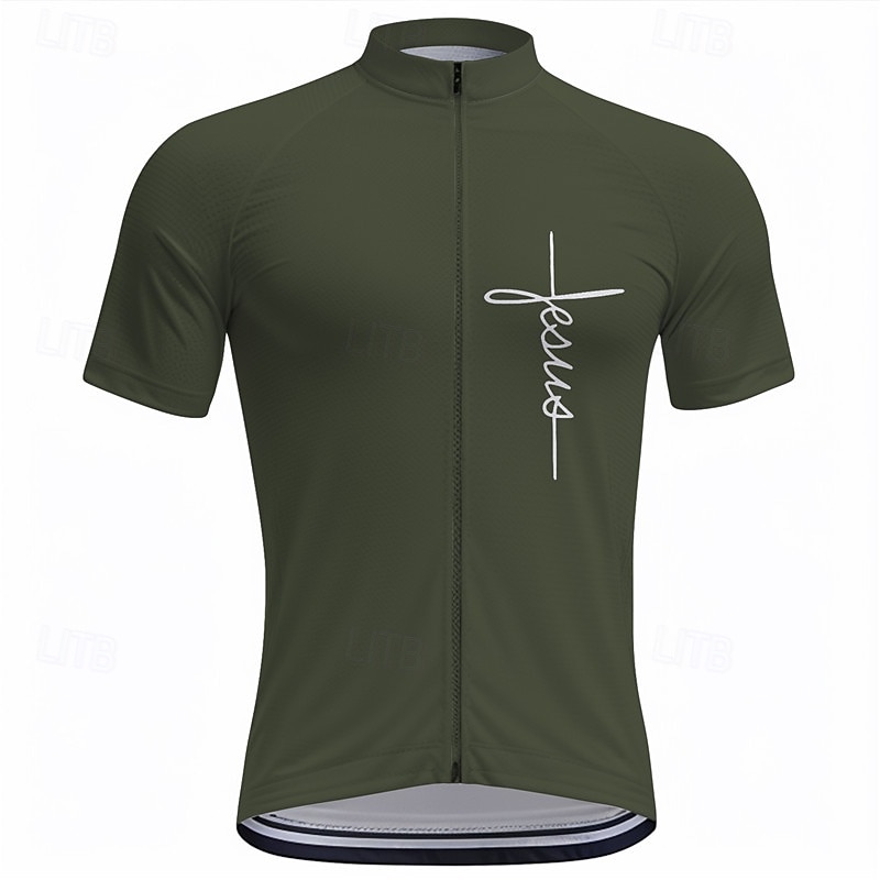 Męskie Koszulka rowerowa Graficzny Krótki rękaw Rower Tee Tshirt Top z 3 tylnymi kieszeniami Kolarstwo górskie Kolarstwie szosowym Szybkie wysychanie Suwak przedni Odprowadzające wilgoć Sport 2026 - $30.99 –P3