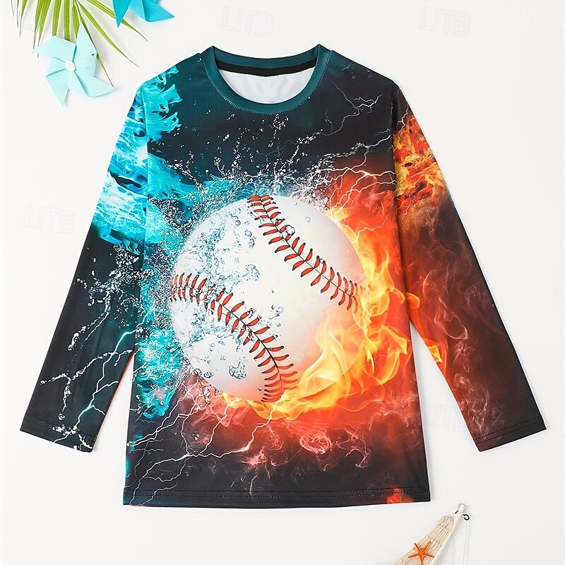 Da ragazzo 3D Pop art Felpa Manica lunga Primavera Autunno Di tendenza Essenziale Bambino 4-12 anni Girocollo Esterno Informale Giornaliero Standard del 2025 a $16.49 –P8