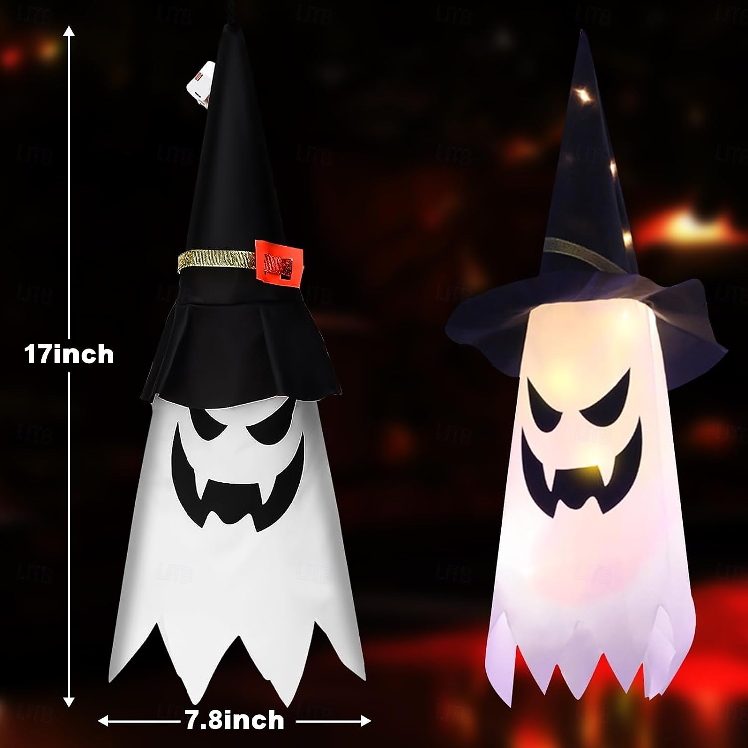 Décorations d'Halloween à suspendre, fantômes éclairés, veilleuses LED pour extérieur et intérieur, pour patio, arbre, jardin, fête d'Halloween, décoration de la maison, 1/2/4/8 pièces de 2025 ? $7.99 –P10