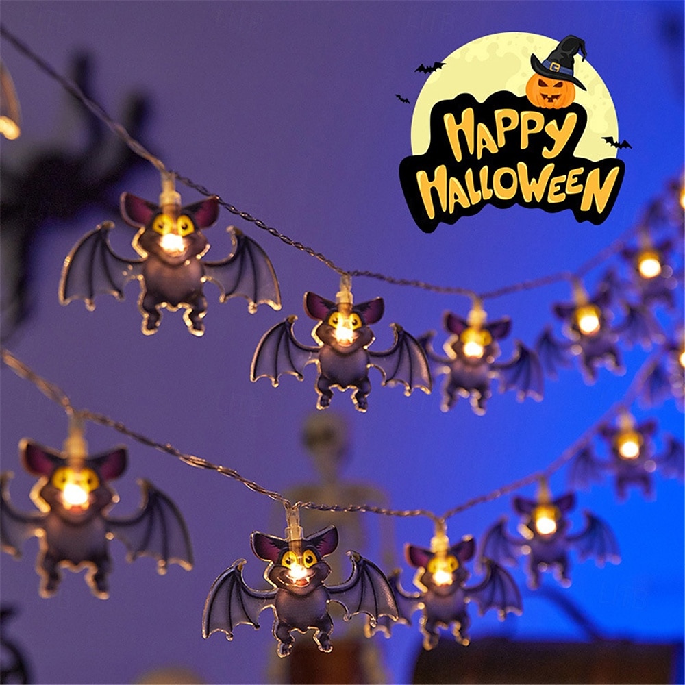 1.5M 10LED Halloween Lantern String Ghost Festival Scene Atmosphere Decoration Lantern String Spider Web Bat Pumpkin Death God Festival Decorative Lanterns 1pc 2025 - $11.49 –P1