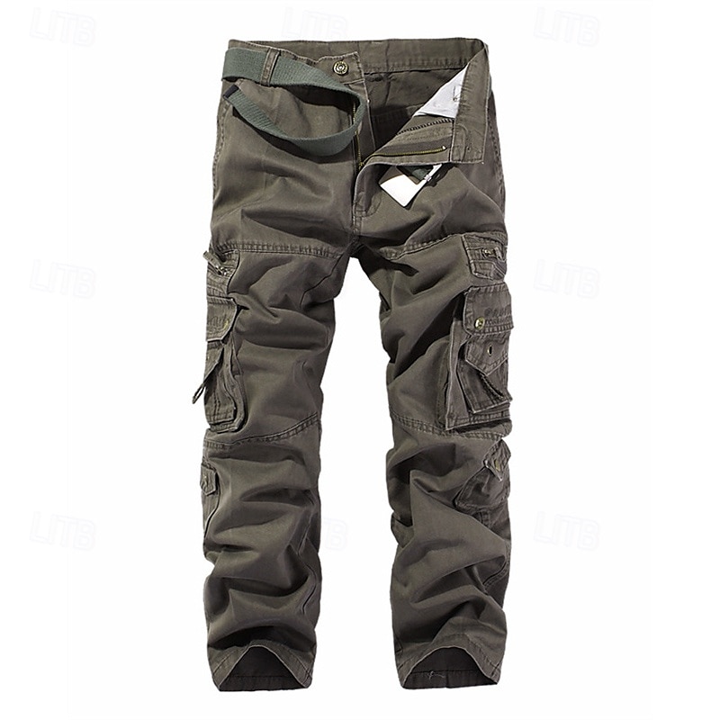 Męskie Spodnie cargo Spodnie taktyczne Spodnie Guziki Multi Pocket Równina Zdatny do noszenia Na zewnątrz Codzienny Kemping i wycieczki Moda Klasyczny Zielony trawiasty Czarny 2025 - $39.99 –P4