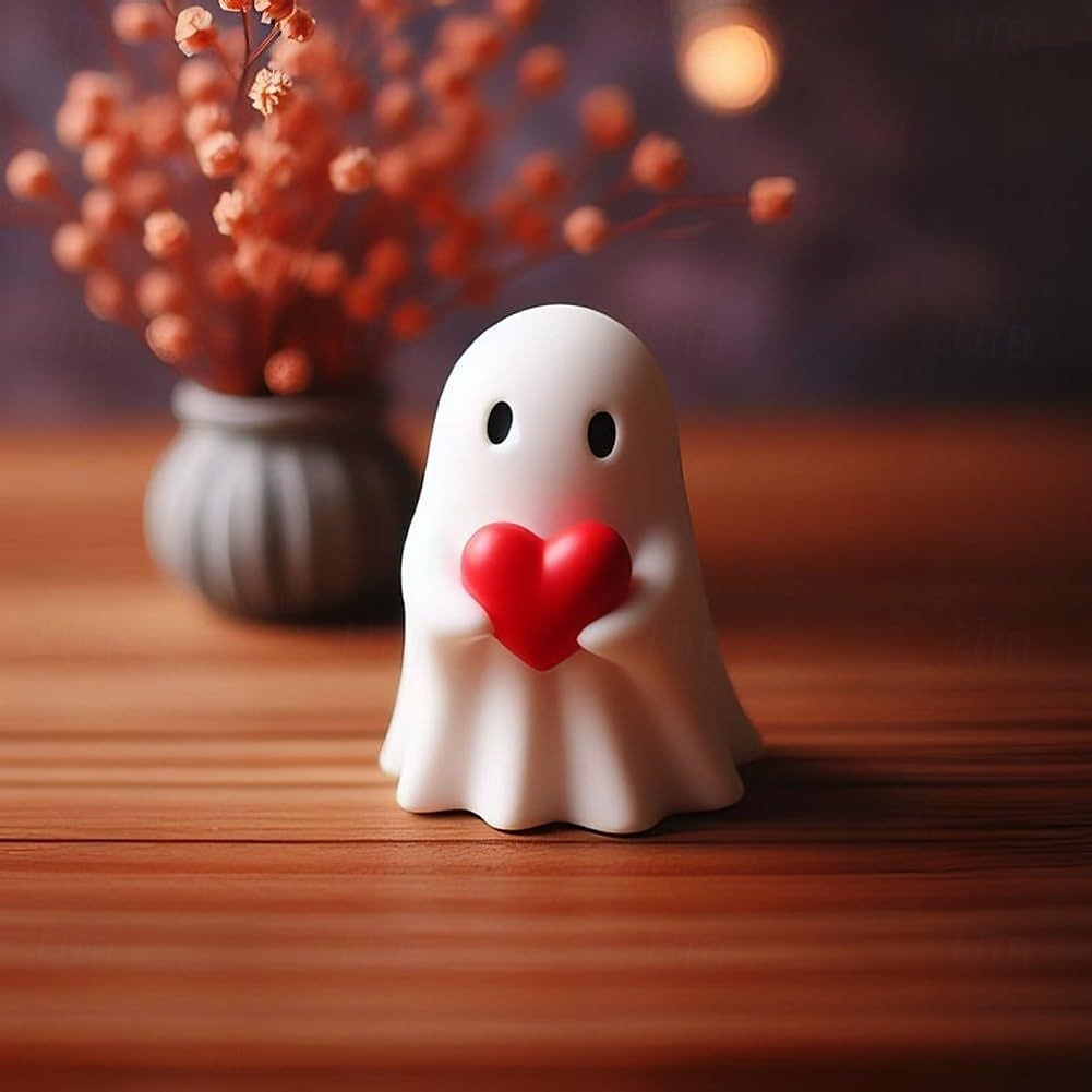 halloween søt spøkelsesfigur - langfinger skummel resin ghost statue, søt spøkelsesdekor for halloween dekorasjoner, veranda og innendørs nifs hjemmeinnredning 10x10x10cm 2025 - $12.49 –P4