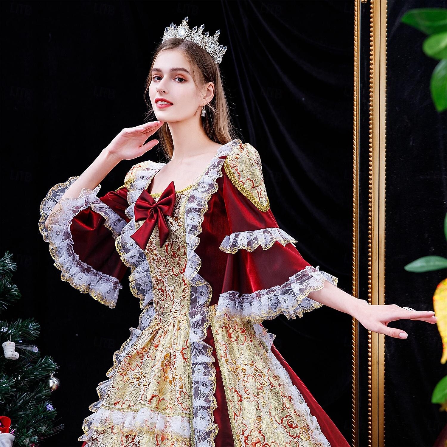 gotický Viktoria Tarzı Retro Šaty Kostým na Večírek Maškarní Princeznovské Shakespeare Pevná barva Plesové šaty Maškarní kostým Dámské předvečer Všech svatých Karneval Valentýna Párty Večerní oslava 2025 - $178.99 –P3