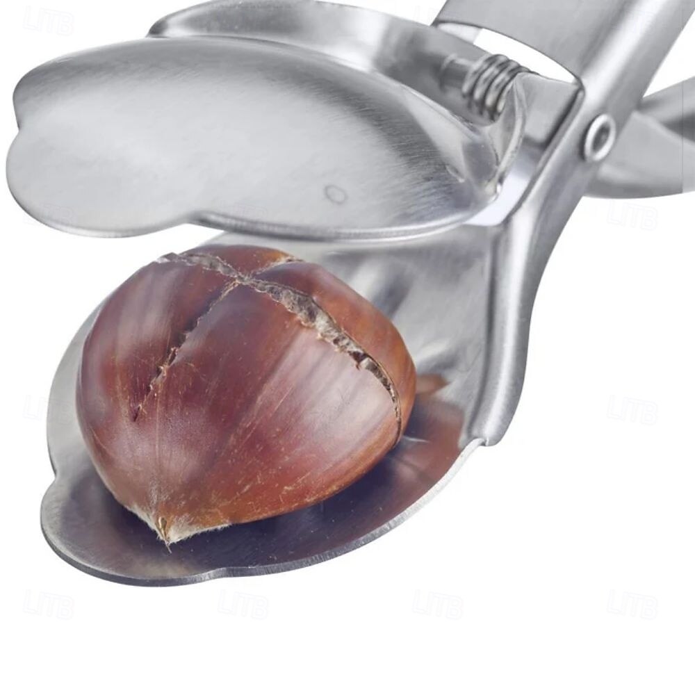 Abridor de cáscaras de castañas de acero inoxidable con hoja dentada: herramienta de pelado transversal fácil para asar  & hornear - apto para lavavajillas 2025 - $15.99 –P4