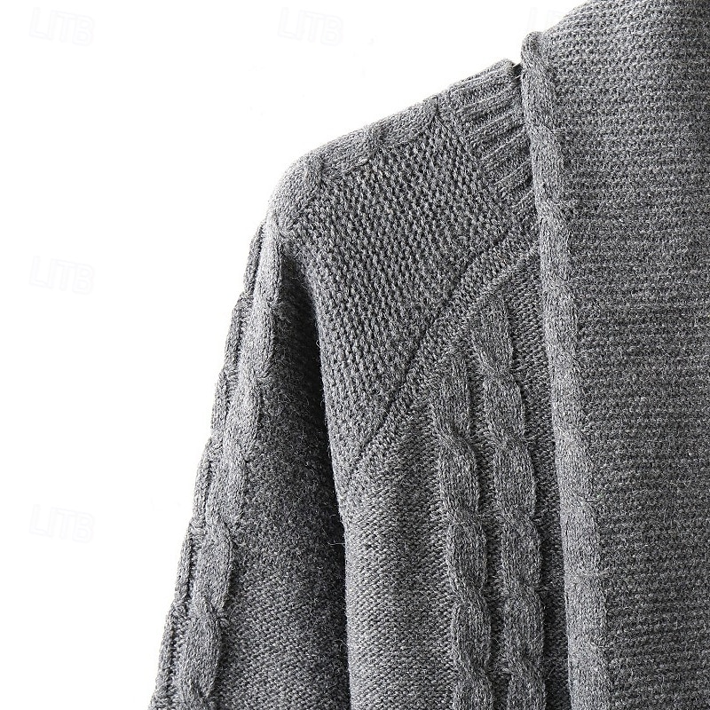 Per uomo Pullover Maglione Maglione lavorato a maglia A coste Maglia Standard Lavorato a maglia Liscio Girocollo Di tendenza Essenziale Da tutti i giorni Appuntamento Abbigliamento Autunno inverno del 2025 a $35.99 –P14