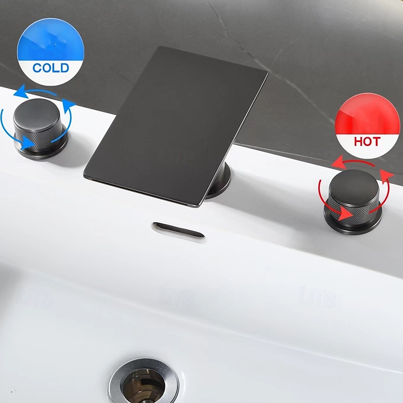 Vaskekran for baderom - Foss galvanisert Montere Utsiden Enkelt håndtak tre hullBath Taps 2025 - $178.99 –P3