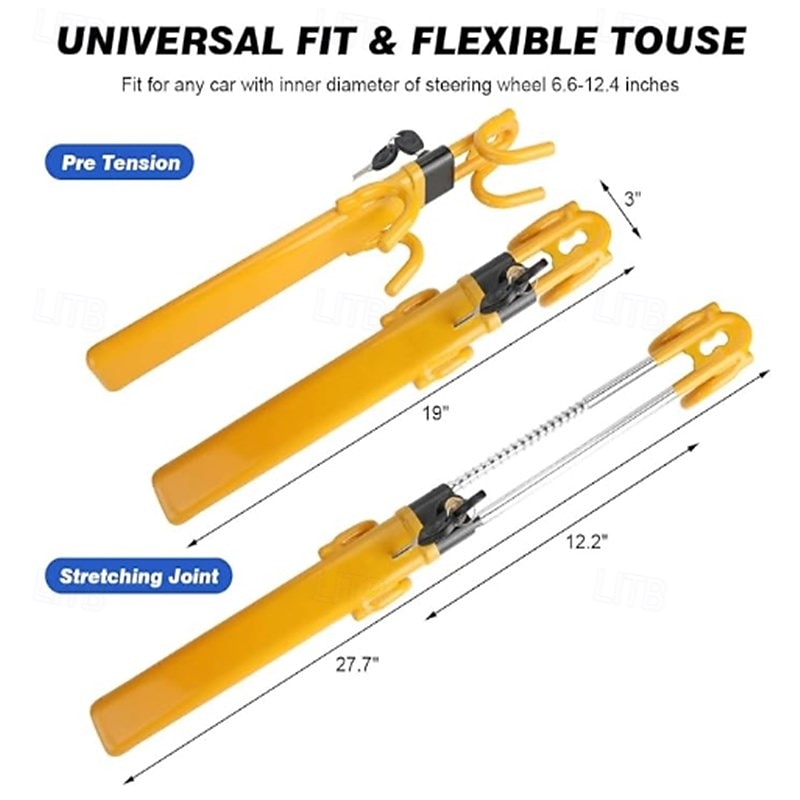Steering Wheel Lock Anti Theft Car Device Steering Wheel Lock Anti-Theft Device Adjustable Length Clamp Double Row Atom Keys Steering Lock Car Steering Wheel Lock Heavy Duty Secure Device 2026 - $61.99 –P6