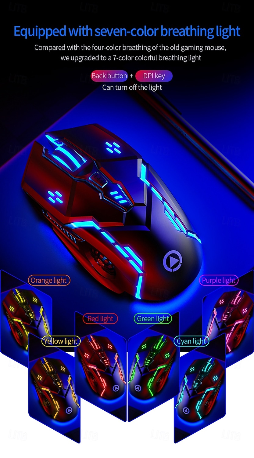 Gaming Mouse Professional Wired 6 Button 3200DPI LED Optical USB Computer Mouse Game Mice for PC Laptop Gamer 2025 - $20.99 –P10