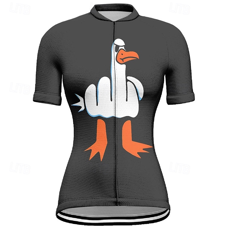 Femmes Maillot de cyclisme Dessin animé Manche Courte Cyclisme T-shirt Top avec 3 poches arrière VTT Vélo tout terrain Cyclisme sur route Séchage Rapide Fermeture Éclair Frontale Évacuation de de 2025 ? $30.99 –P1