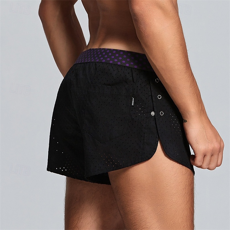 Herren 1 pc Unterwäsche Boxer Boxer-Shorts 100% Baumwolle Atmungsaktiv Weich Komfortabel Buchstabe Mittlere Hüfthöhe Schwarz Rosa 2025 - $16.49 –P15