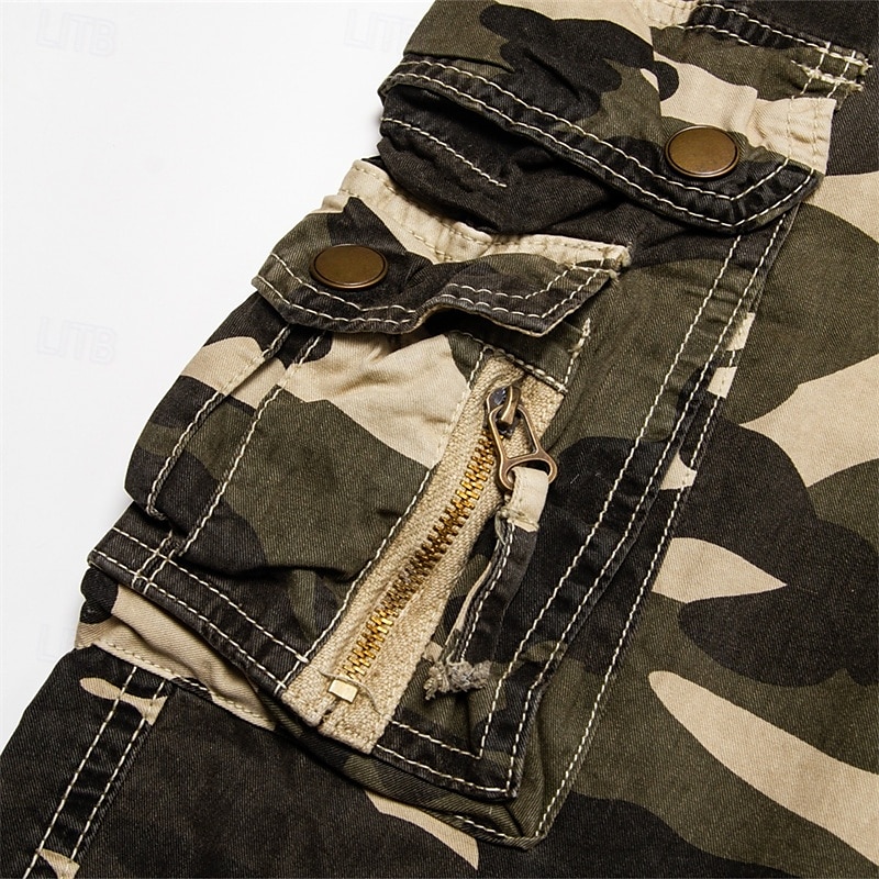 Men's Cargo Shorts Hiking Shorts Pocket Multi Pocket Camouflage Comfort Outdoor Short Casual Sports Cargo Shorts Chino Blue Camouflage Red Inelastic 2026 - $37.99 –P6