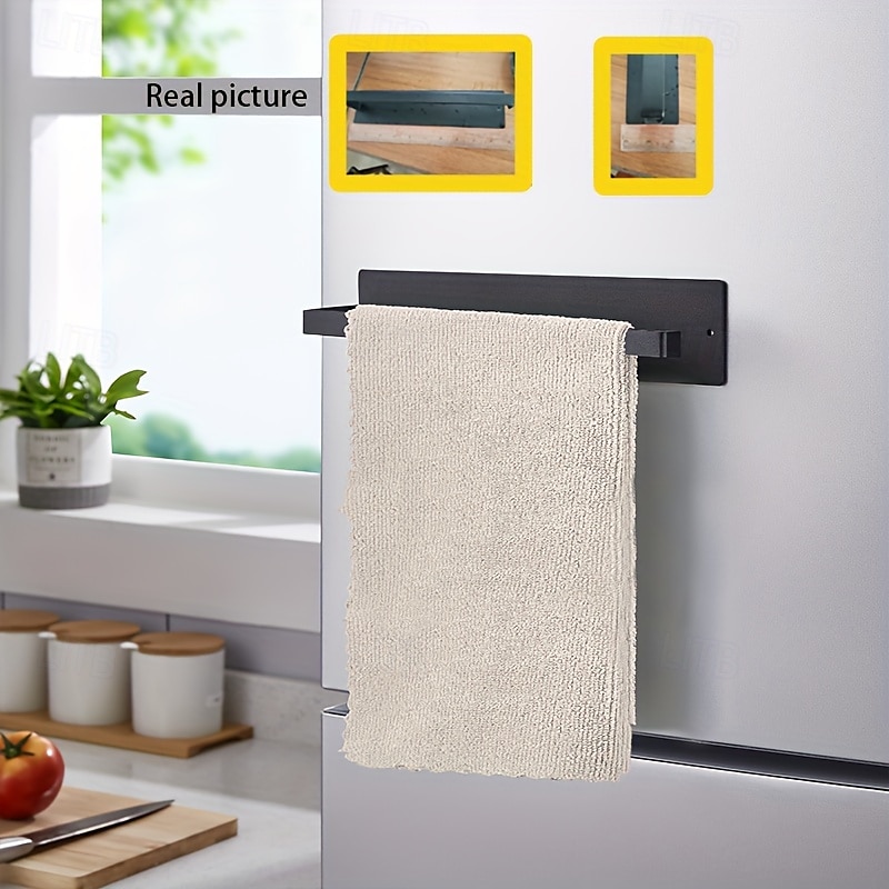 Magnetic Wrought Iron Paper Towel Holder – Punch-Free Kitchen Storage Rack for Refrigerator & RV, Fits Most Rolls, Plastic Wrap & Towels 2025 - $9.49 –P5